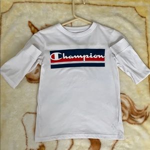 CHAMPION WHITE LONG SLEEVE ( JUNIORS SMALL )